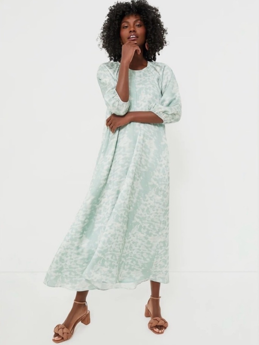 NWT Tuckernuck Hyacinth House Sullivan Seafoam Maxi Dress, Size M